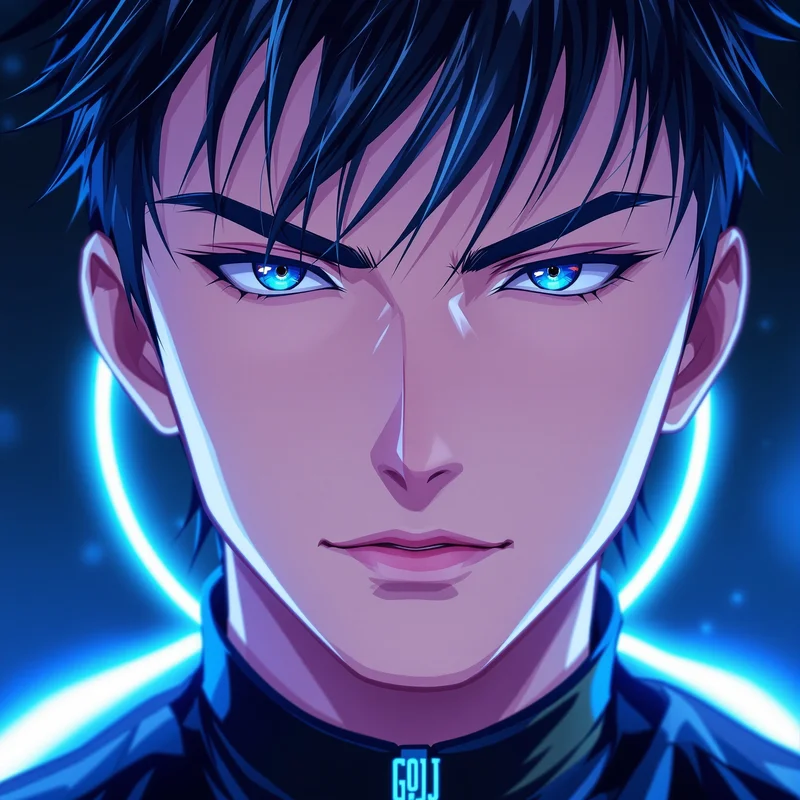 Gojo avatar portrait with powerful presence