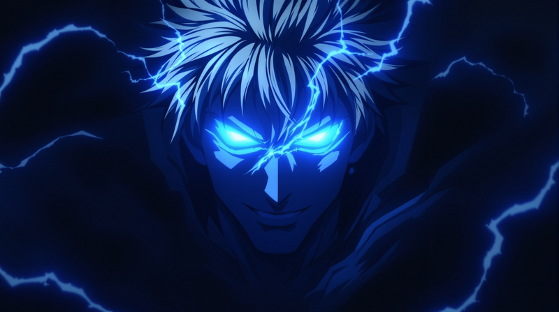 gojo pfp dark shadow anime portrait