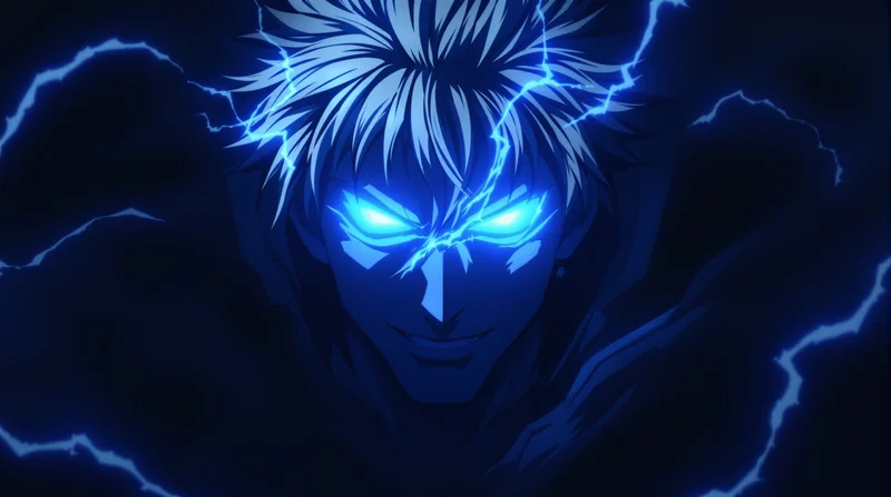 gojo pfp dark shadow anime portrait