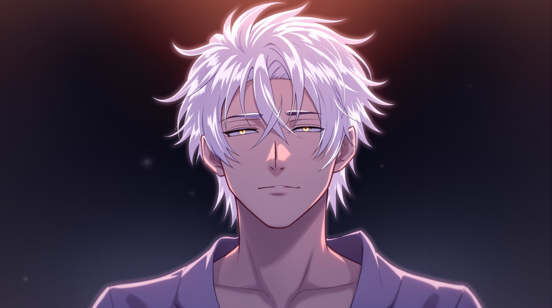 gojo pfp white hair anime portrait