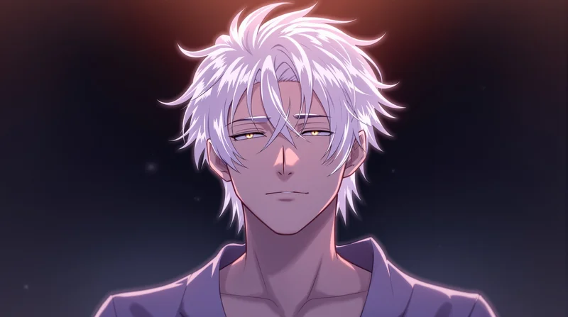 gojo pfp white hair anime portrait