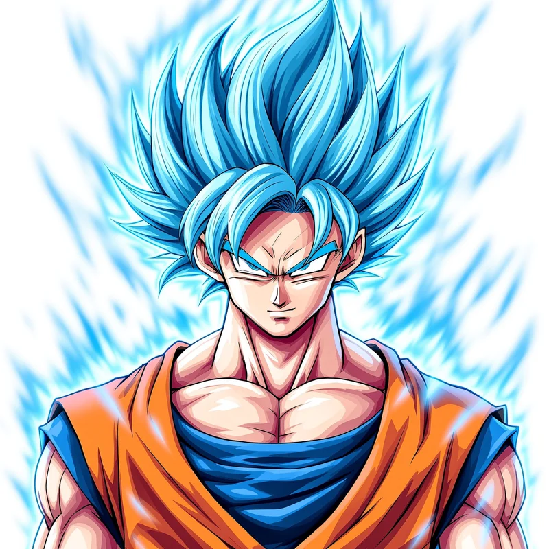 Blue God Ki Goku PFP anime avatar portrait