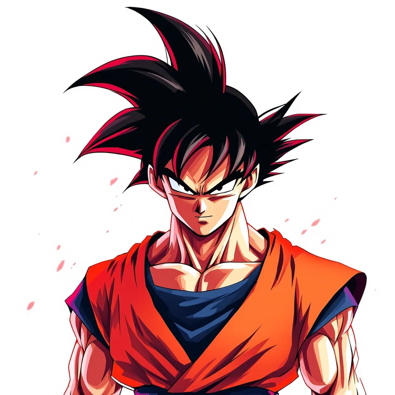 Crimson Battle Goku PFP clean anime avatar portrait