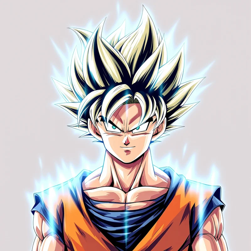 Radiant Kamehameha Goku PFP high contrast anime avatar