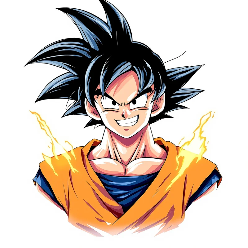 Victory Flame Goku PFP high contrast anime avatar