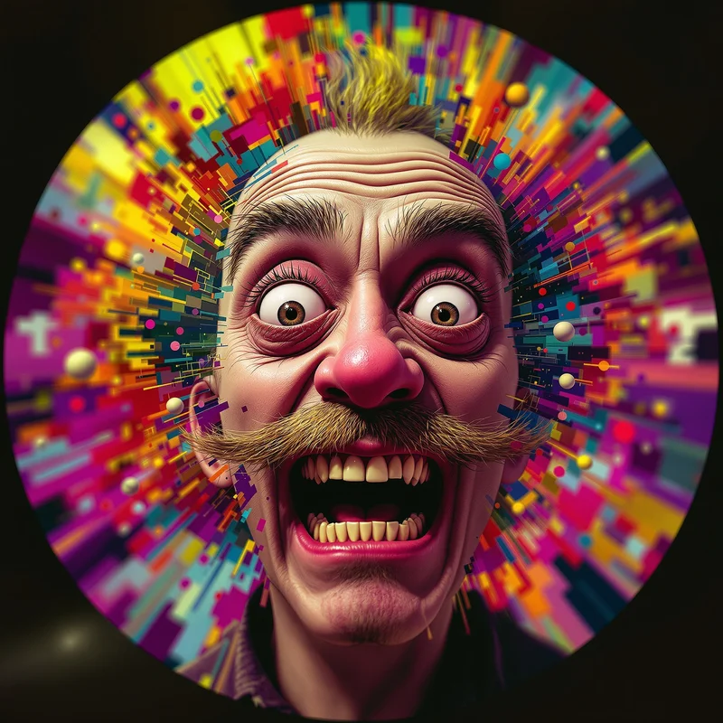 Goofy Ahh avatar portrait with distorted expression