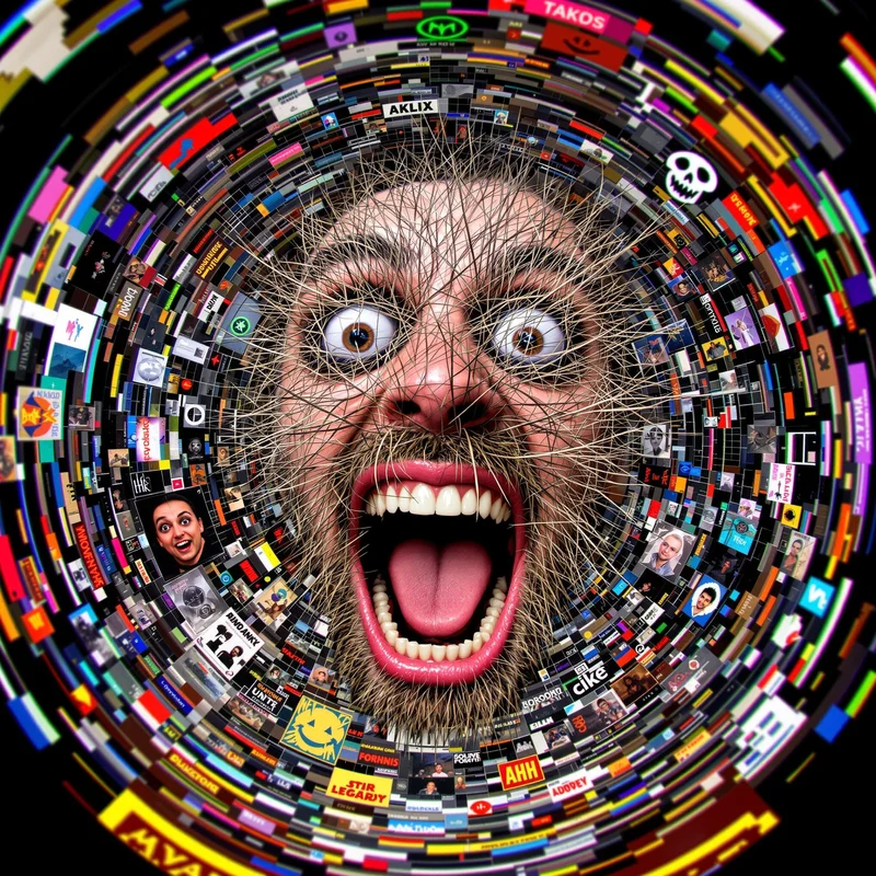 Goofy Ahh avatar portrait with distorted expression