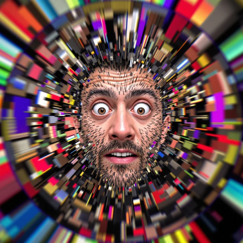 Goofy Ahh avatar portrait with distorted expression