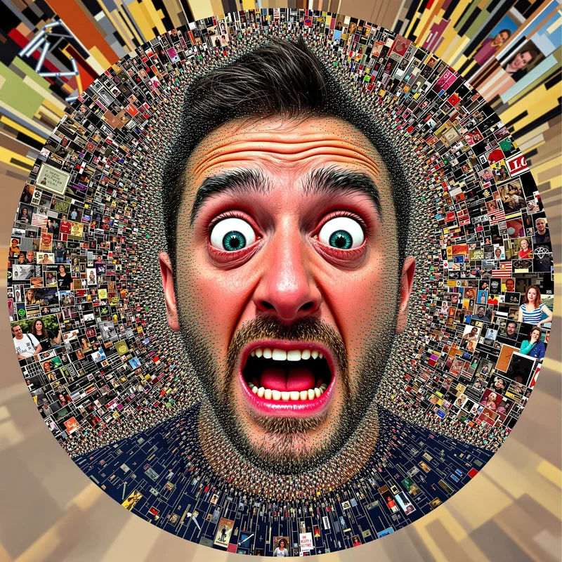 Goofy Ahh avatar portrait with distorted expression