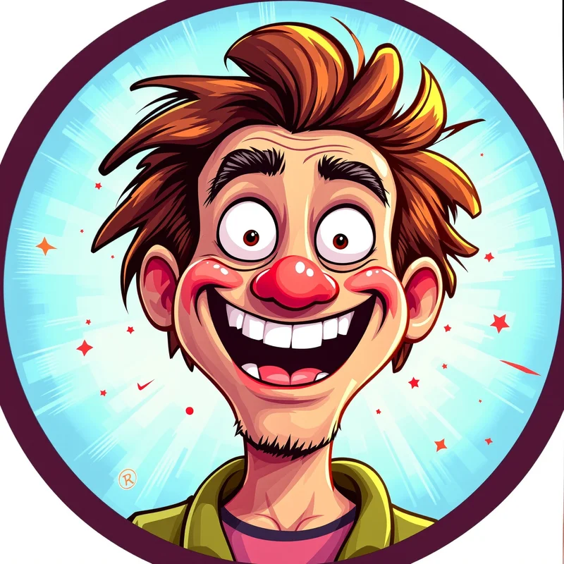 Goofy PFP with chaotic humor composition