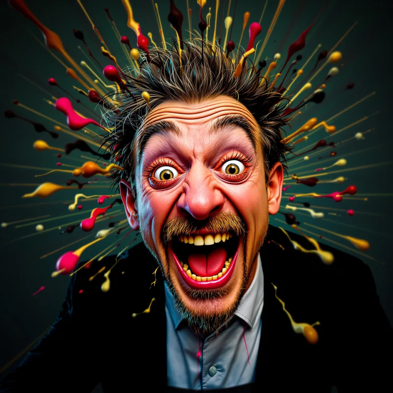 Goofy avatar profile image with funny expression