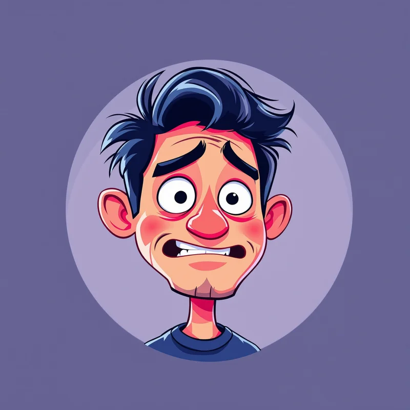 Goofy avatar portrait with playful expression