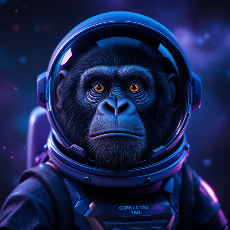 Astronaut gorilla avatar.