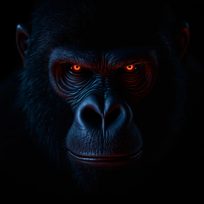 competitive gorilla gamer pfp with intense focus