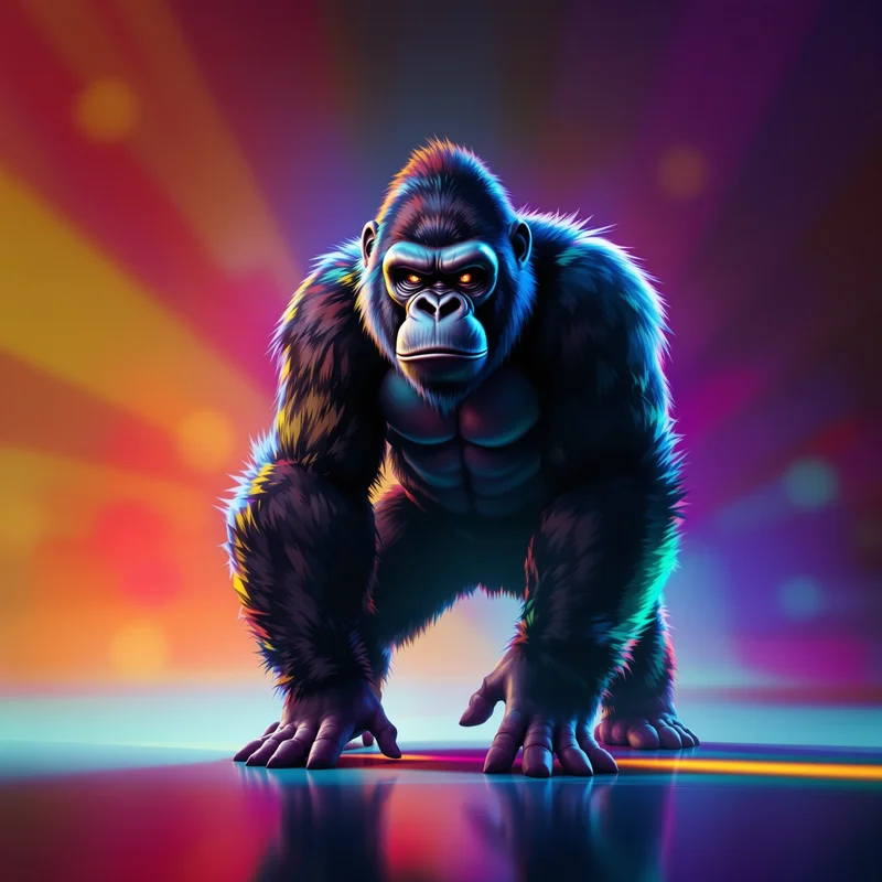 gorilla tag avatar portrait with VR style lighting for online profile