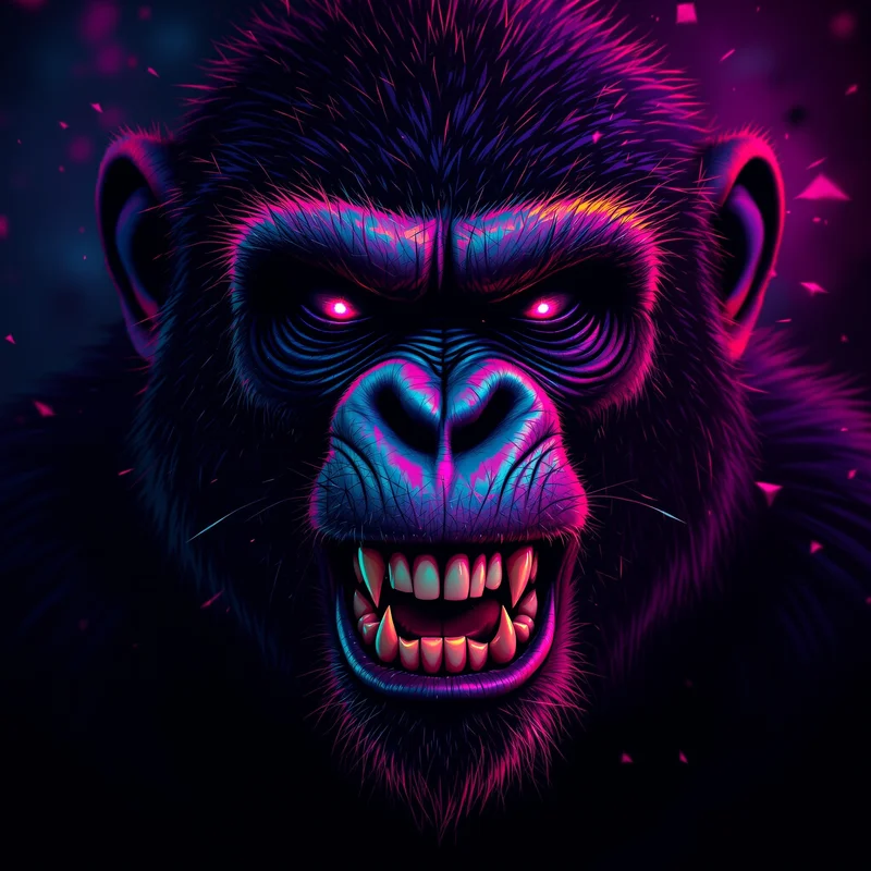 cursed smile gorilla tag pfp with meme chaos