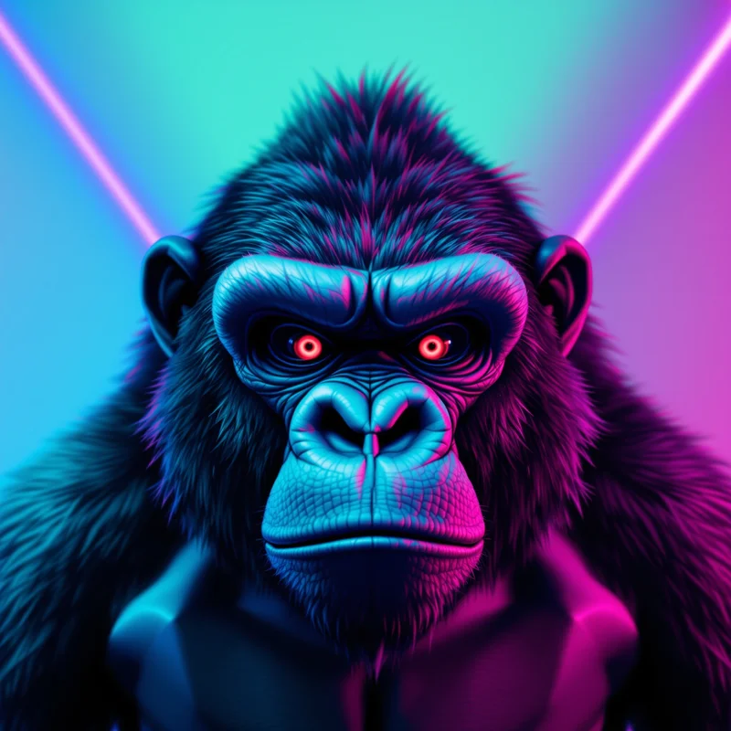 VR gorilla tag avatar with motion blur effect for avatar display