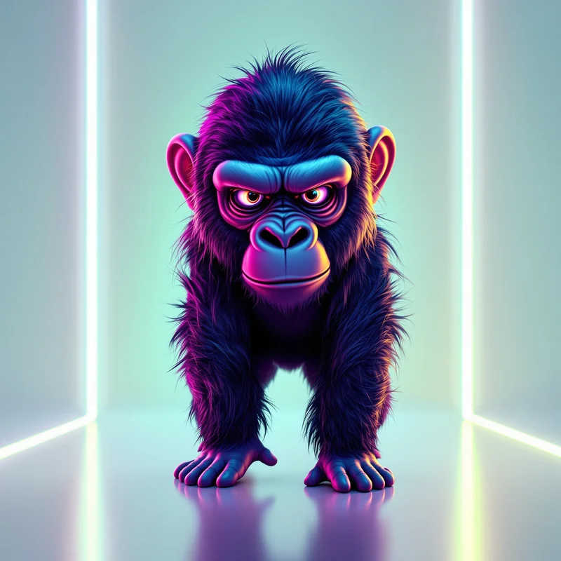 gorilla tag player avatar with dynamic lighting for gaming avatar