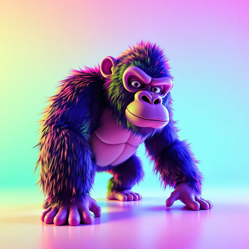 gorilla tag game PFP with dynamic lighting for gaming identity