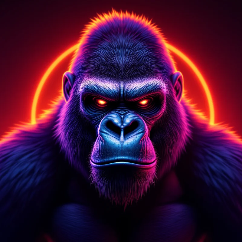 gaming gorilla tag PFP with high contrast lighting for VR profile icon