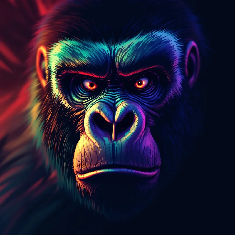 gorilla tag character PFP with vibrant colors for gaming avatar