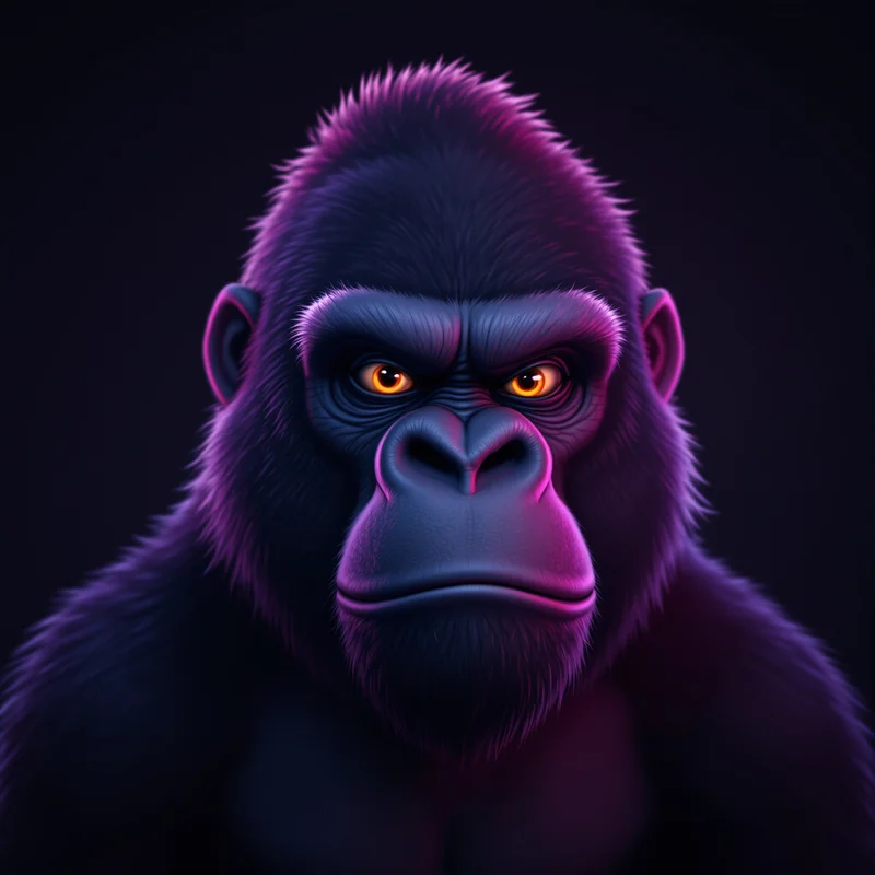 gorilla tag avatar image with abstract motion effect for gaming identity