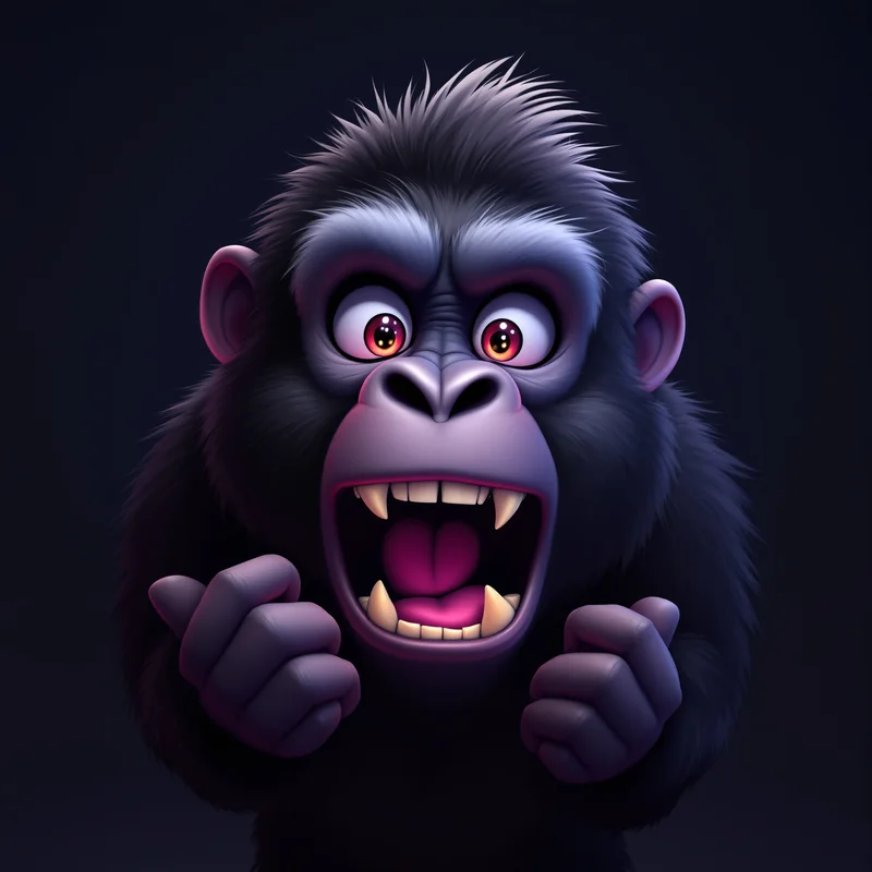 gorilla tag character PFP with glowing energy for gaming avatar