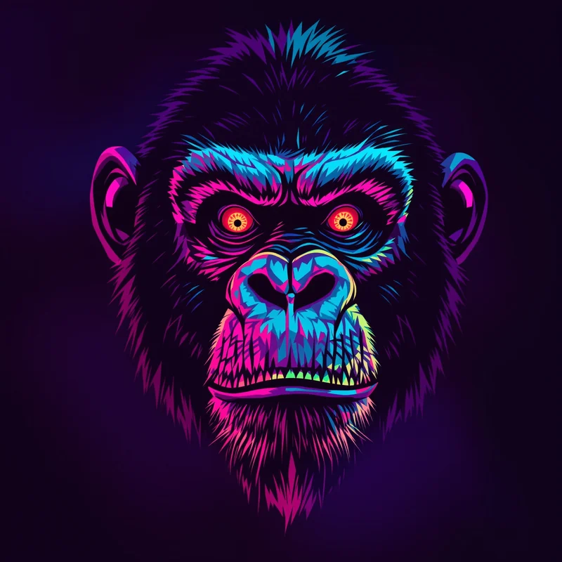 meme gorilla tag pfp with chaotic humor