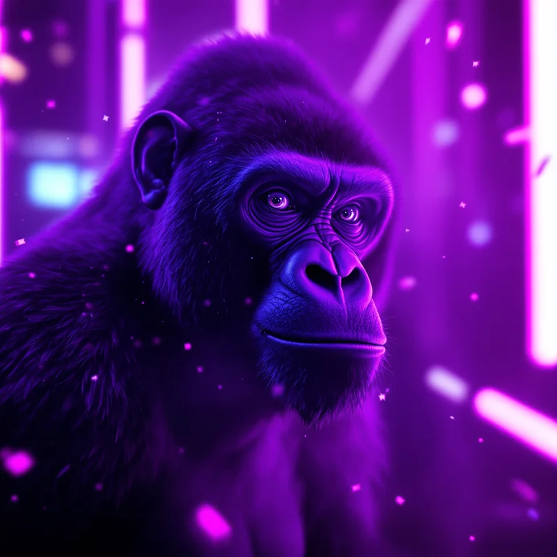 Neon gorilla avatar.