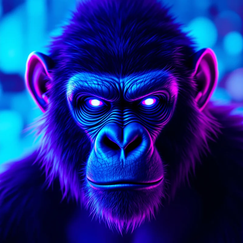 neon monkey gamer gorilla tag pfp