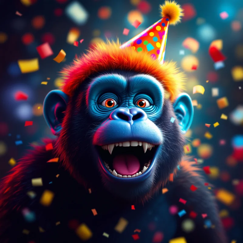Party hat gorilla avatar.
