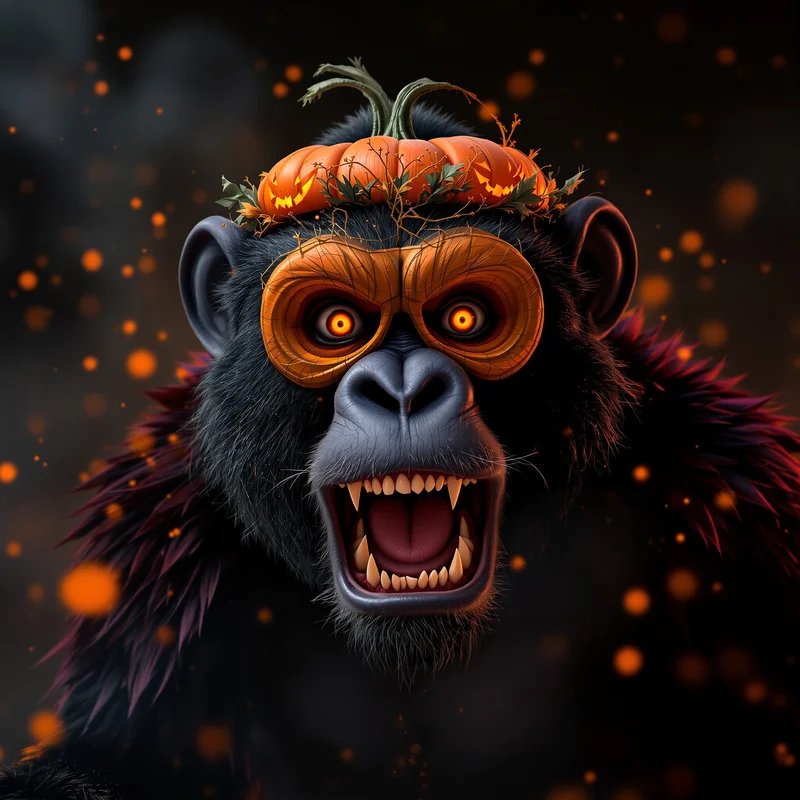 Pumpkin gorilla avatar.