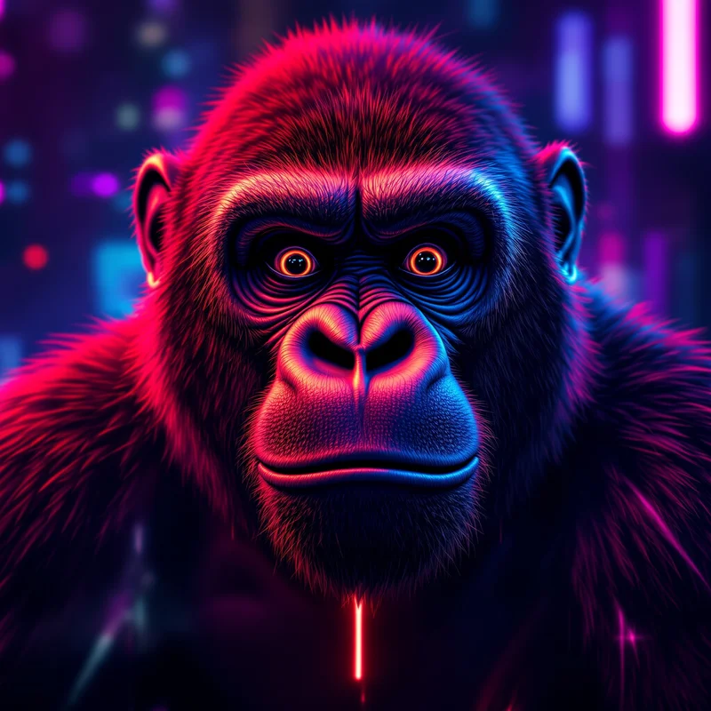 gorilla tag PFP avatar with vibrant colors for virtual profile
