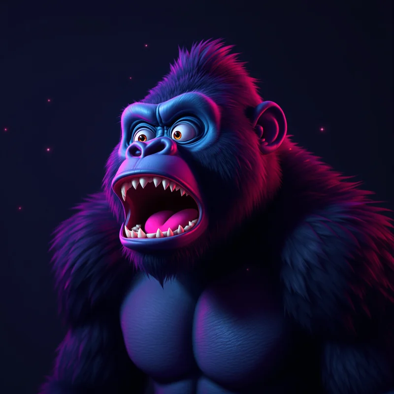 gorilla tag icon portrait with dynamic lighting for virtual profile