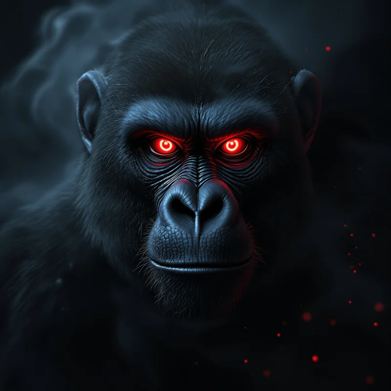 Red eyes gorilla avatar.