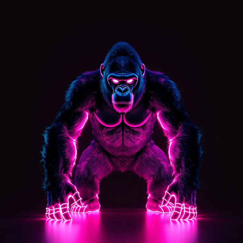 gaming gorilla tag PFP with abstract motion effect for avatar display