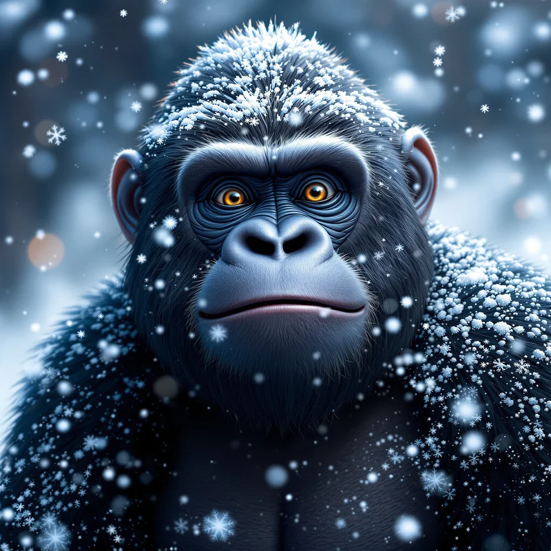 Snow gorilla avatar.
