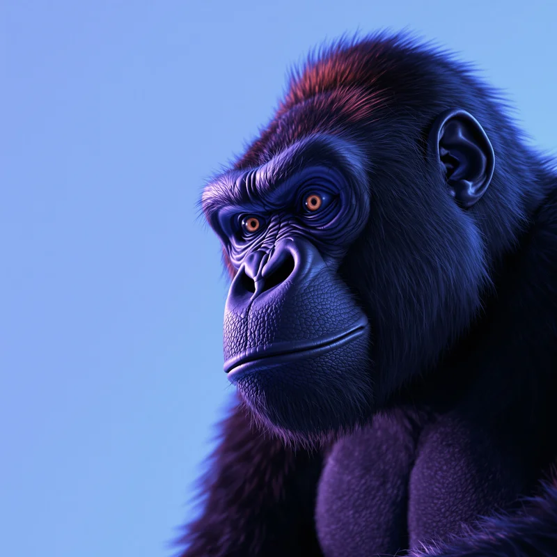 gorilla tag icon portrait with clean gradient background for social avatar