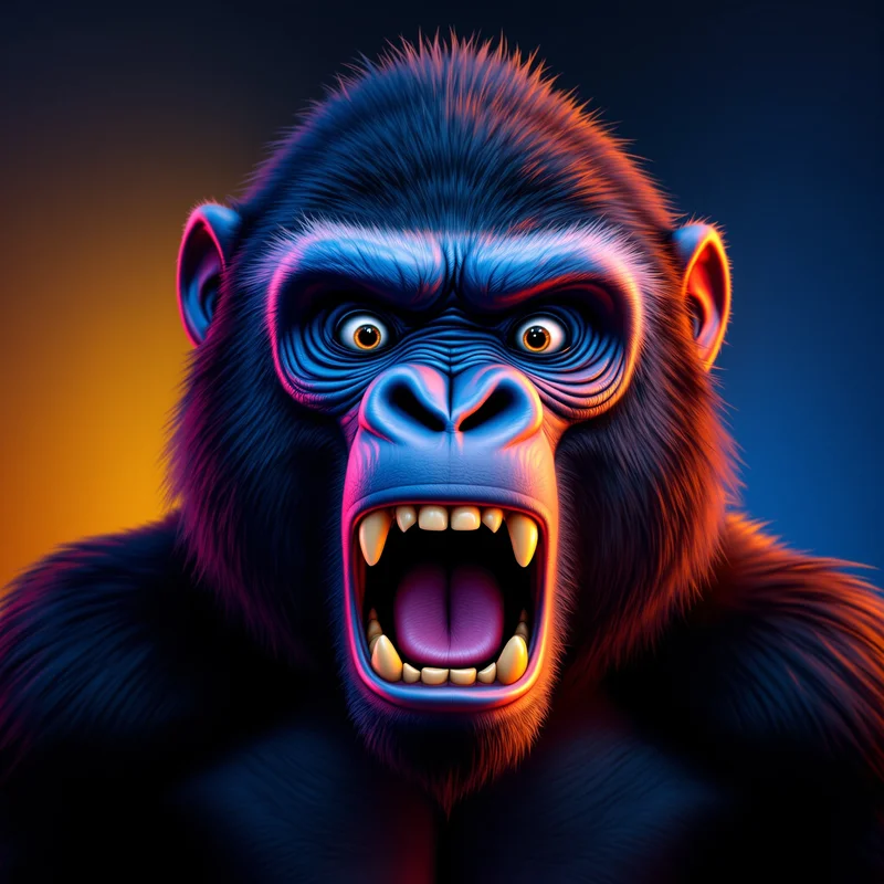 gorilla tag icon portrait with dynamic lighting for digital identity