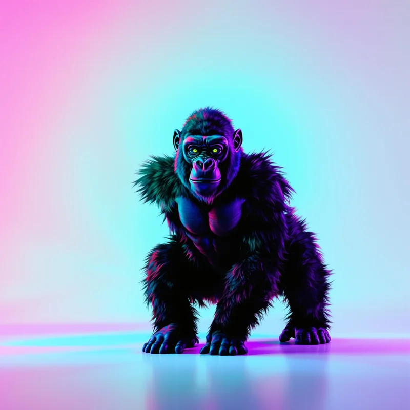 gorilla tag character PFP with glowing energy for VR profile icon