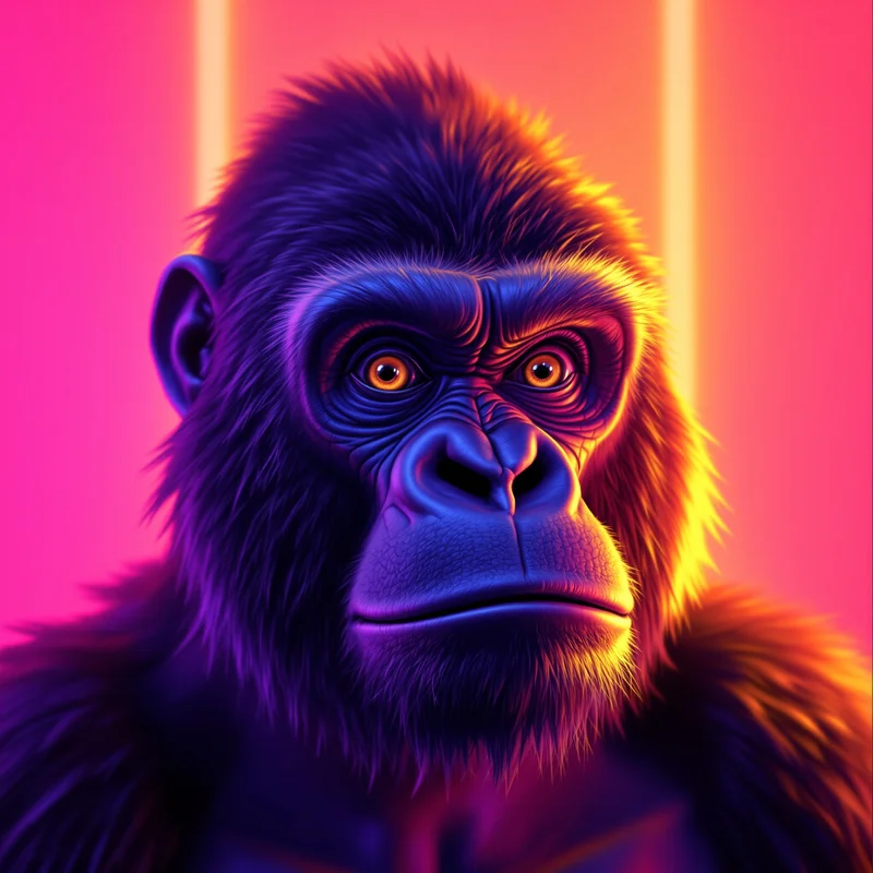 gorilla tag icon portrait with motion blur effect for VR profile icon