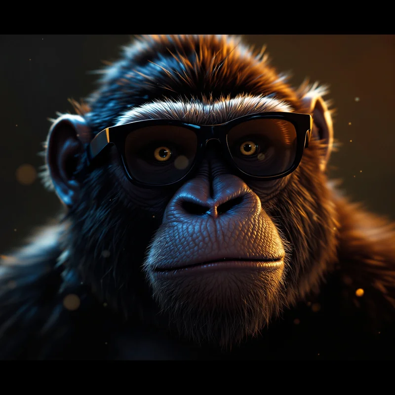 Sunglasses gorilla avatar.