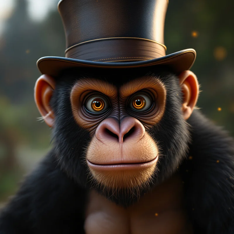 Top hat gorilla avatar.