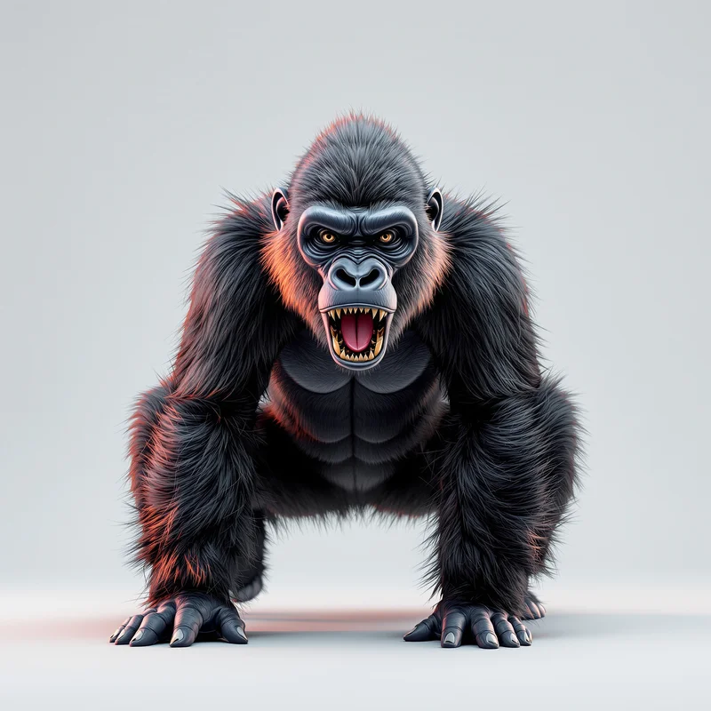 VR gorilla tag avatar with glowing energy for avatar display