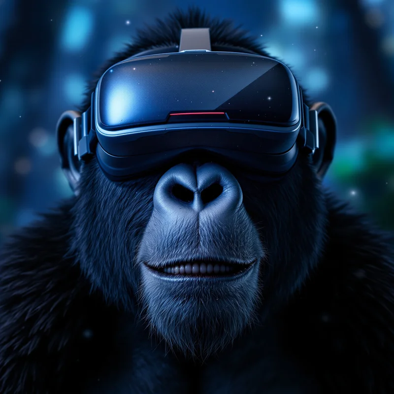 VR gorilla avatar.
