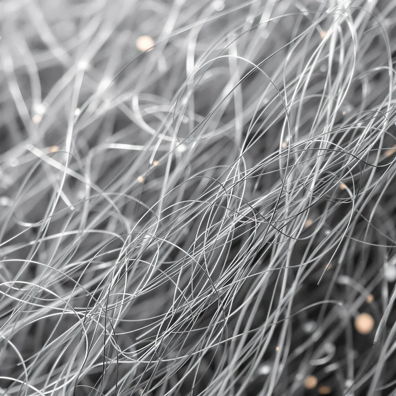 Brushed Filament Nest Gray Background