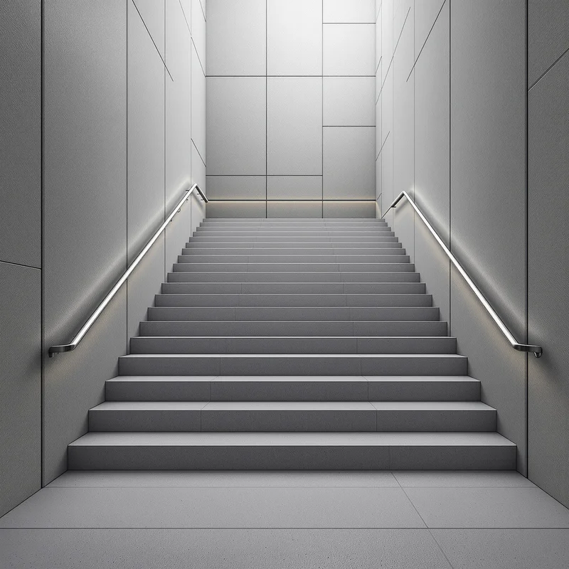Haze Stairwell Gray Background