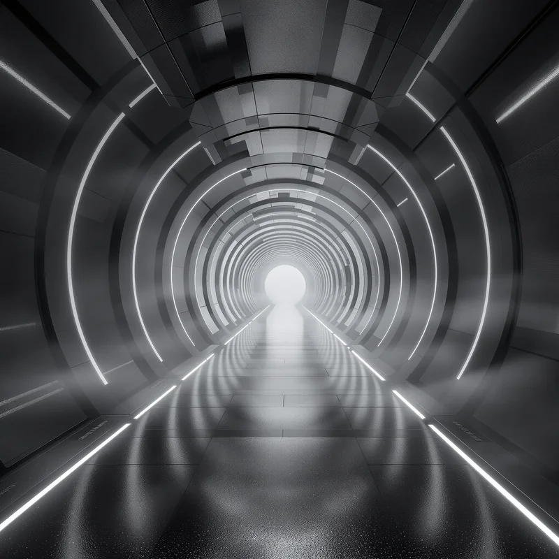 Mist Tunnel Studio Gray Background