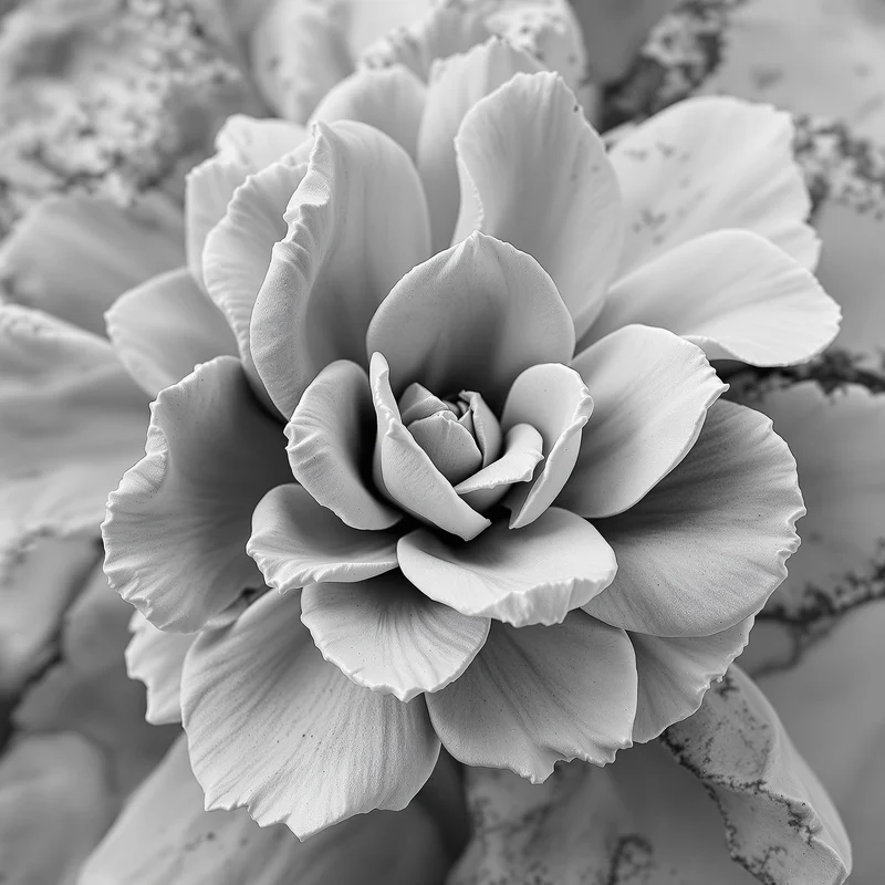 Stone Petal Relief Gray Background