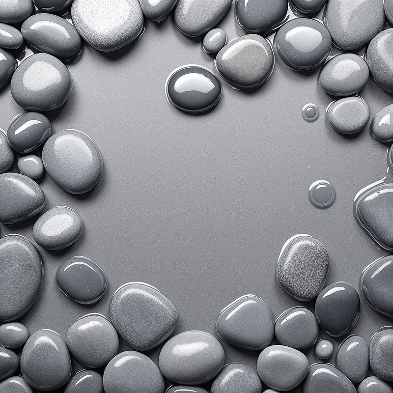 Wet River Pebble Gray Background